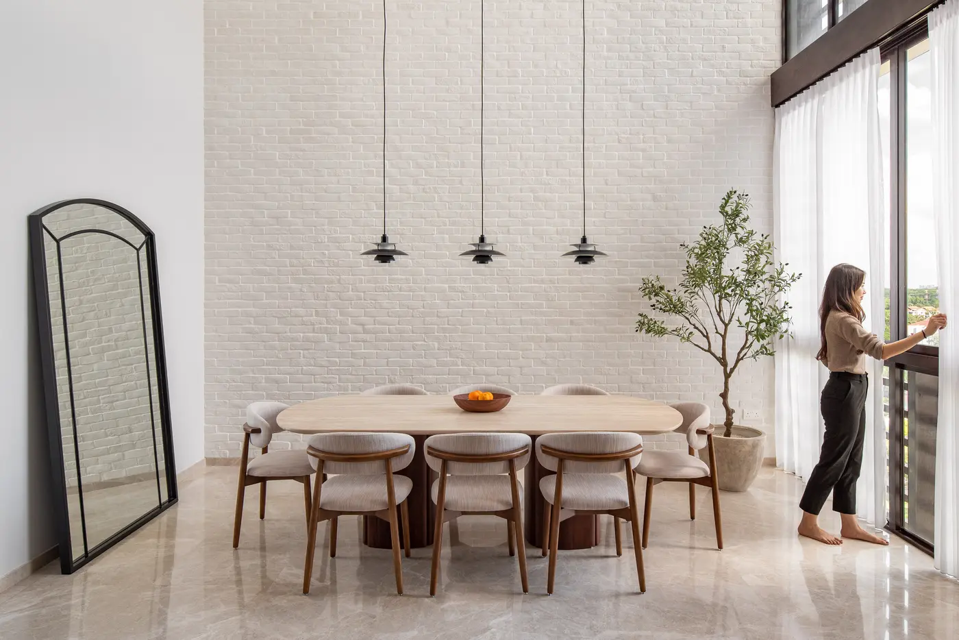 Homeowner at the dining table
